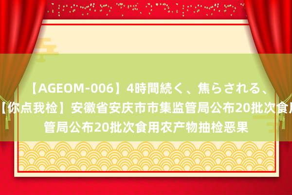 【AGEOM-006】4時間続く、焦らされる、すごい亀頭攻め 【你点我检】安徽省安庆市市集监管局公布20批次食用农产物抽检恶果