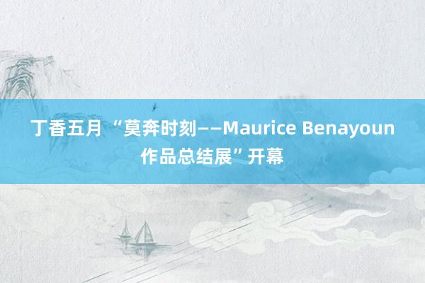 丁香五月 “莫奔时刻——Maurice Benayoun作品总结展”开幕